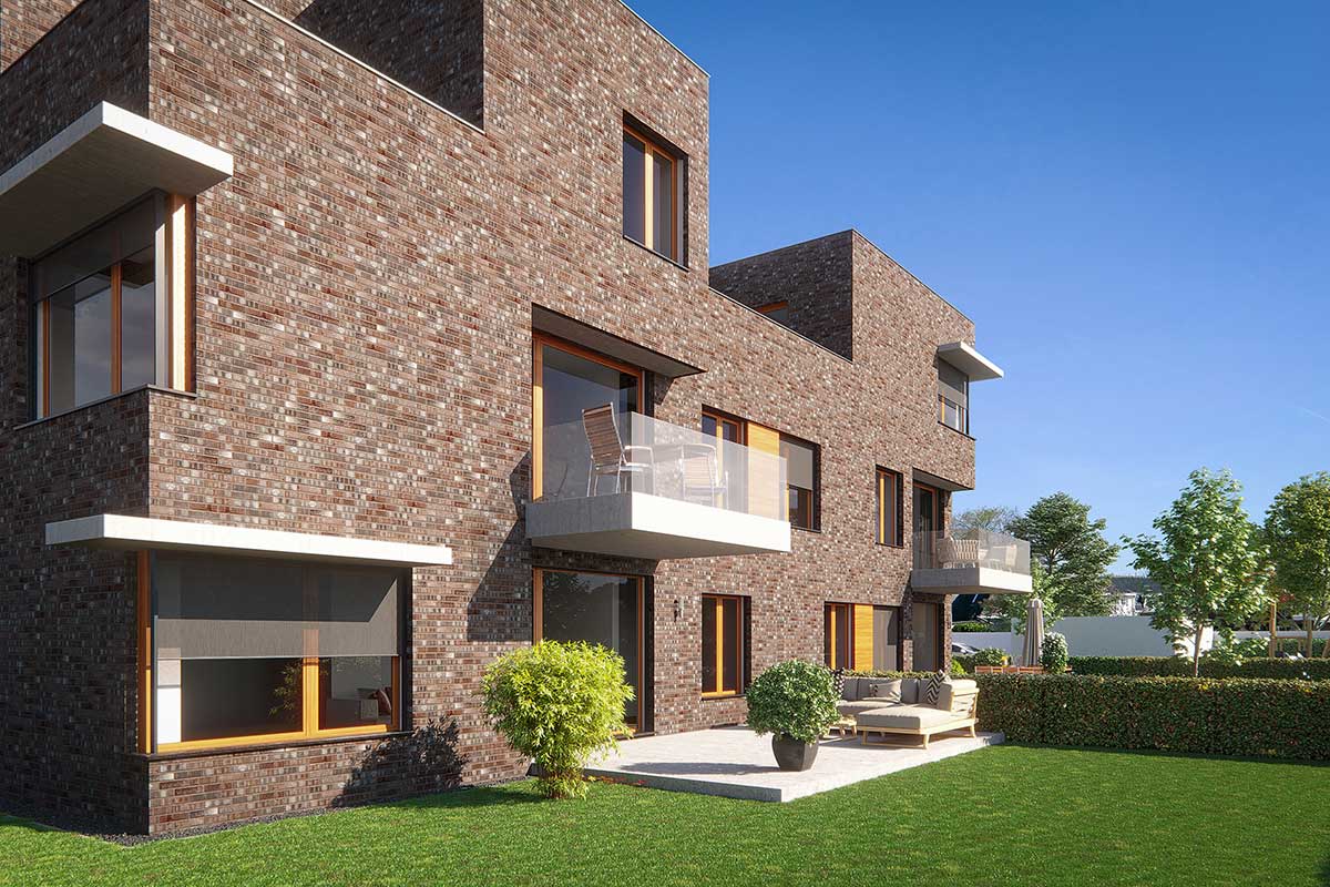 3D-Visualisierung eines Mehrfamilienhauses